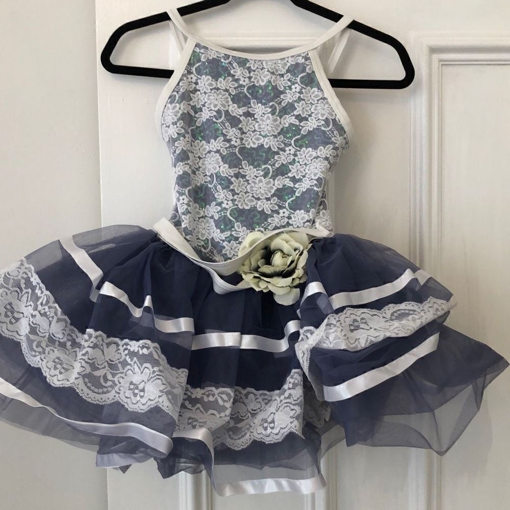Weissman Imagination Girls Ballerina-Style Cocktail Dance Dress Blue Medium